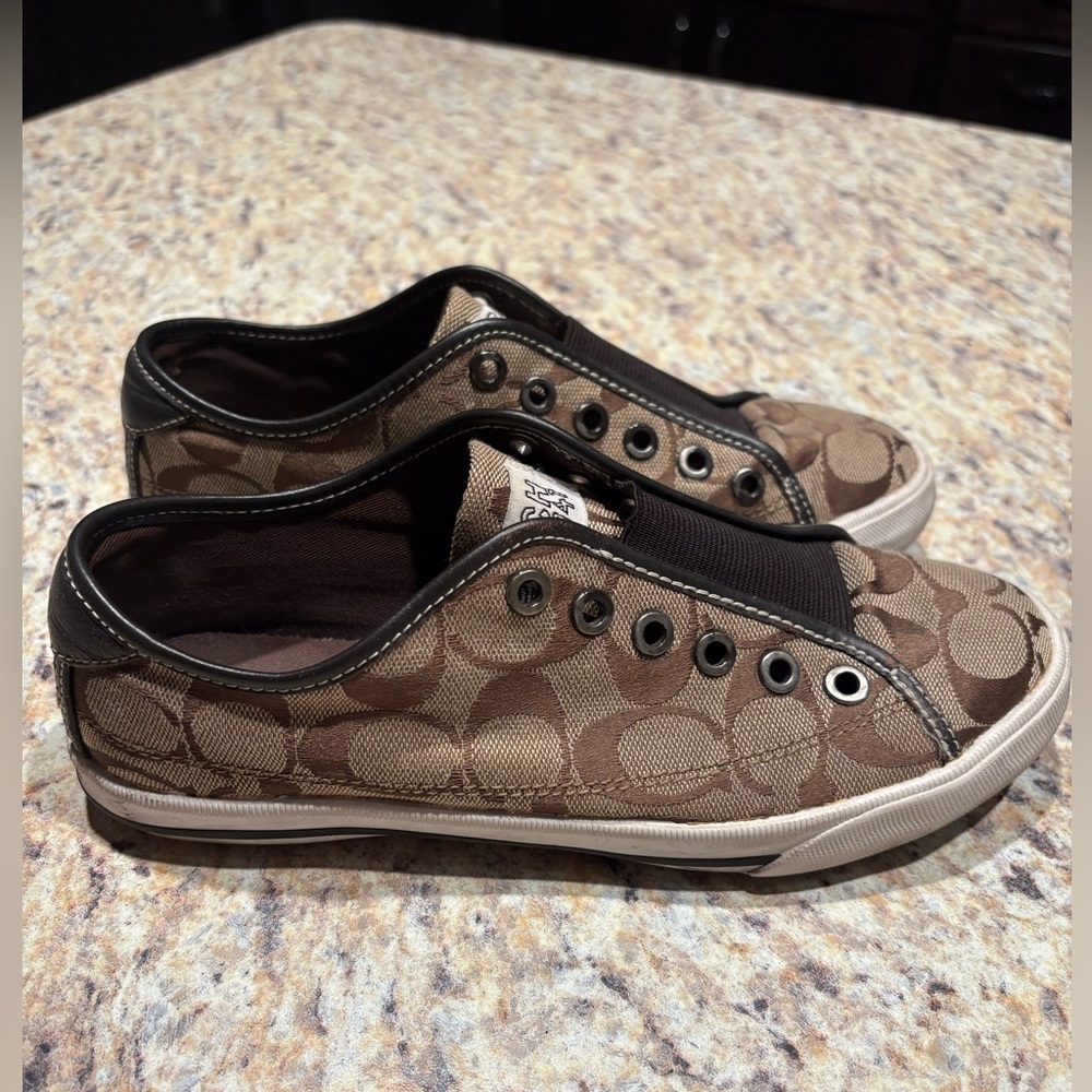 Coach Brown Slip-On Sneakers
